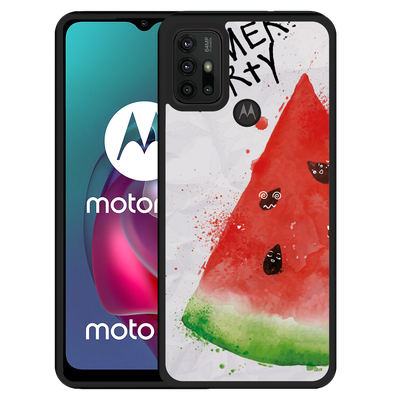 Cazy Hardcase hoesje geschikt voor Motorola Moto G10 - Watermeloen Party