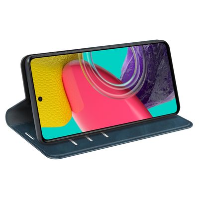 Cazy Wallet Magnetic Hoesje geschikt voor Samsung Galaxy M53 - Blauw