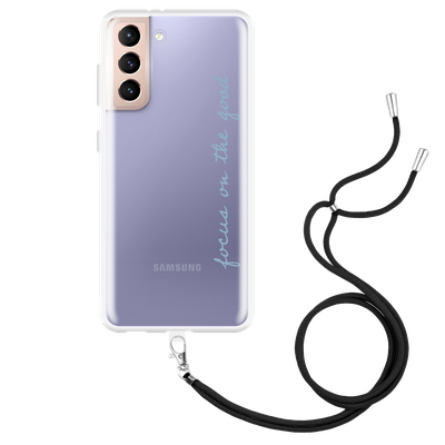 Cazy Hoesje met Koord geschikt voor Samsung Galaxy S21 - Focus On The Good
