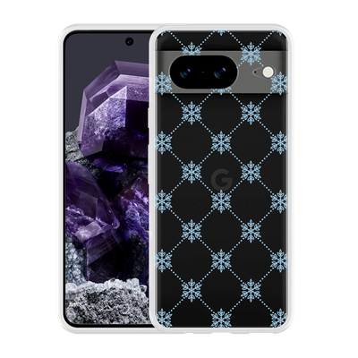 Cazy Hoesje geschikt voor Google Pixel 8 Snowflake Pattern