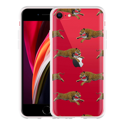 Cazy Hoesje geschikt voor iPhone SE 2020 - Leopard