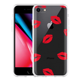Hoesje geschikt voor iPhone 8 - Red Kisses