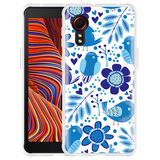 Hoesje geschikt voor Samsung Galaxy Xcover 5 - Blue Bird and Flower