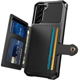 Magnetic Card Hoesje geschikt voor Samsung Galaxy S22 - Zwart