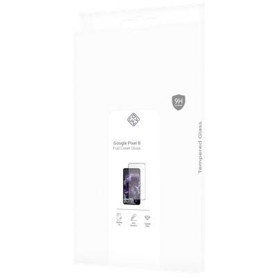 Cazy Full Cover Glass Screen Protector geschikt voor Google Pixel 8 - Zwart