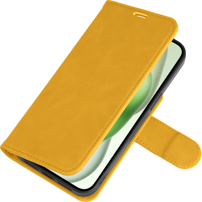 Cazy Uitneembaar Wallet Hoesje voor iPhone 14 Plus - Magfit 2-in-1 Hoesje met Pasvakjes - Geel