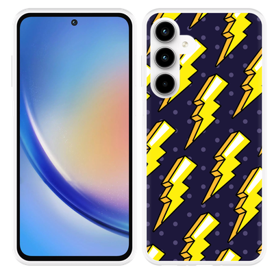 Cazy Hoesje geschikt voor Samsung Galaxy A35 Pop Art Lightning