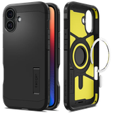 Spigen Hoesje geschikt voor iPhone 16 - Tough Armor MagFit - Zwart