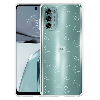 Cazy Hoesje geschikt voor Motorola Moto G62 5G - Maanpatroon II