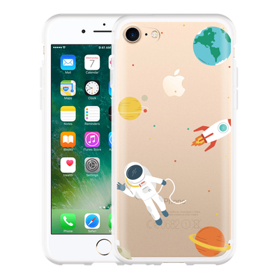 Cazy Hoesje geschikt voor iPhone 7 - Astronaut
