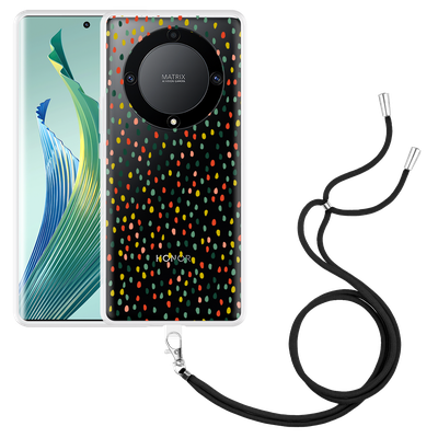 Cazy Hoesje met koord geschikt voor Honor Magic5 Lite Happy Dots