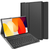 Hoes met Toetsenbord AZERTY - geschikt voor Xiaomi Redmi Pad SE - Zwart
