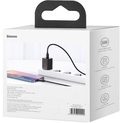 Baseus USB-C Snellader Super Si - Zwart