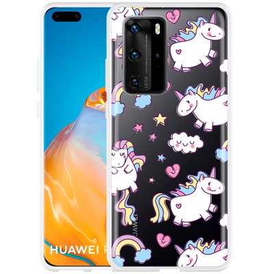 Cazy Hoesje geschikt voor Huawei P40 Pro - Fat Unicorn