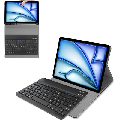 Cazy Hoes met Toetsenbord geschikt voor iPad Air 2022 (5th Gen)/iPad Air 2020 (4th Gen) - Qwerty indeling - Zwart