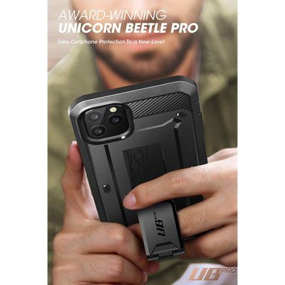Supcase Unicorn Beetle Pro Hoesje geschikt voor iPhone 11 Pro - Met ingebouwde screen protector - Zwart