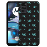 Hoesje Zwart geschikt voor Motorola Moto G22 - Palmbomen