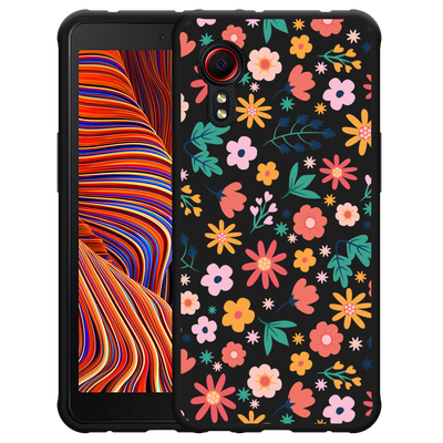 Cazy Hoesje Zwart geschikt voor Samsung Galaxy Xcover 5 - Always have flowers