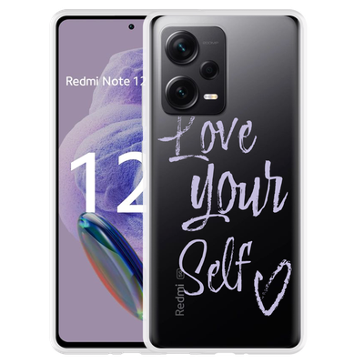 Cazy Hoesje geschikt voor Xiaomi Redmi Note 12 Pro+ 5G Love Yourself