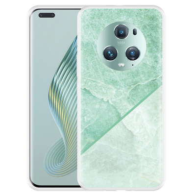 Cazy Hoesje geschikt voor Honor Magic5 Pro Green Marble