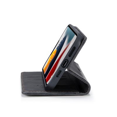 Hoesje geschikt voor iPhone 13 Pro Max CASEME Retro Telefoonhoesje met Portemonnee - Zwart