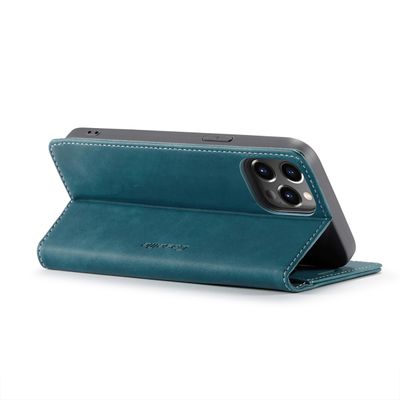 CASEME iPhone 15 Pro Max Retro Wallet Case - Blue
