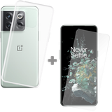 Soft TPU Hoesje + Tempered Glass Protector geschikt voor OnePlus 10T - Transparant