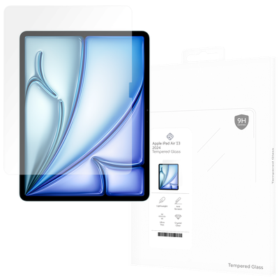 Cazy Tempered Glass Screen Protector geschikt voor iPad Air 13 2024 (1st Gen) - Transparant