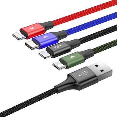 Baseus Rapid Series 4 in 1 Charging Cable - 2x Lightning 1x USB-C 1x Micro USB