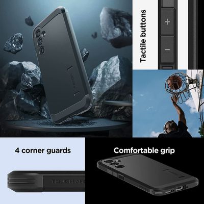 Hoesje geschikt voor Samsung Galaxy A54 - Spigen Tough Armor Case - Zwart