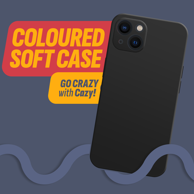 Cazy Soft Color TPU Hoesje geschikt voor iPhone 13 - Zwart