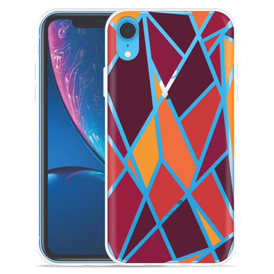 Cazy Hoesje geschikt voor iPhone Xr - Colorful Triangles