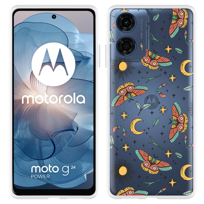 Cazy Hoesje geschikt voor Motorola Moto G04/G04s/G24/G24 Power Magisch Patroon