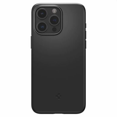 Hoesje geschikt voor iPhone 15 Pro Max Spigen Thin Fit Case - Zwart