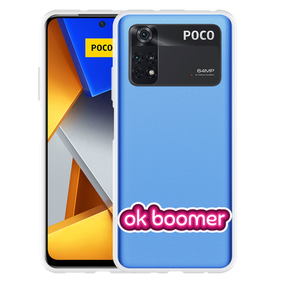 Cazy Hoesje geschikt voor Poco M4 Pro - OK Boomer