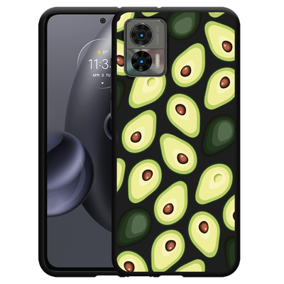 Cazy Hoesje Zwart geschikt voor Motorola Edge 30 Neo - Avocado's