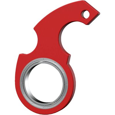 Cazy Spinner Sleutelhanger Fidget Ring - Ninja Spinner - Rood