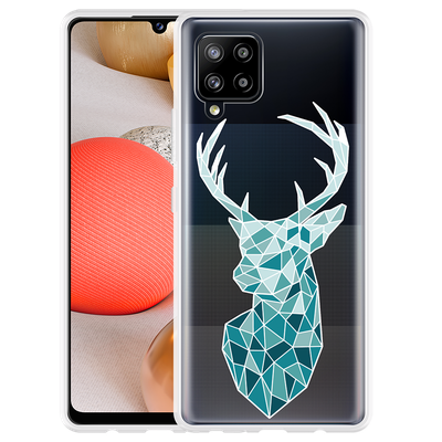 Cazy Hoesje geschikt voor Samsung Galaxy A42 - Art Deco Deer