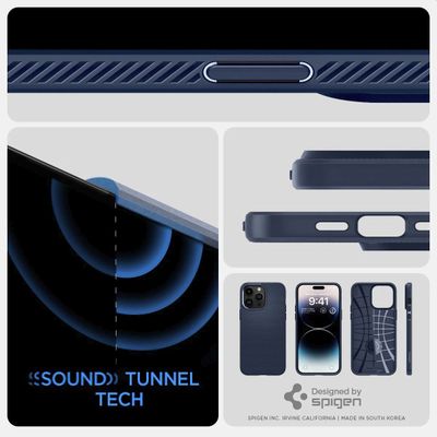 Spigen Liquid Air geschikt voor Apple iPhone 14 Pro Telefoonhoesje - Blauw