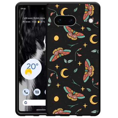 Cazy Hoesje Zwart geschikt voor Google Pixel 7 - Magisch Patroon