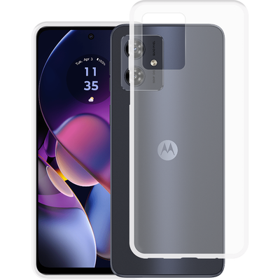 Just in Case Motorola Moto G54 5G - Soft TPU Case with Necklace Strap - Clear