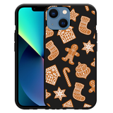 Hoesje Zwart geschikt voor iPhone 13 Mini - Christmas Cookies