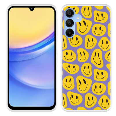 Cazy Hoesje geschikt voor Samsung Galaxy A15 / A15 5G Smileys