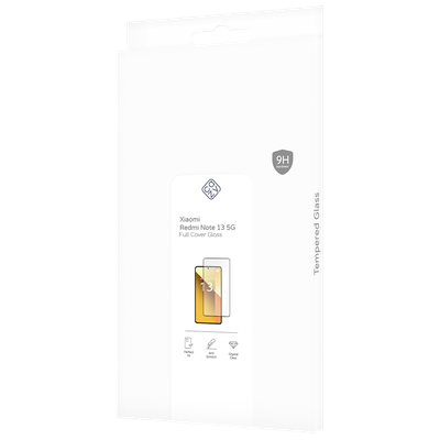 Cazy Full Cover Glass Screen Protector geschikt voor Xiaomi Redmi Note 13 5G - Zwart