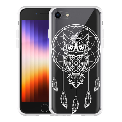 Cazy Hoesje geschikt voor iPhone SE 2022 - Dream Owl Mandala