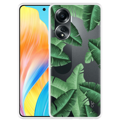 Cazy Hoesje geschikt voor Oppo A58 4G Palm Leaves