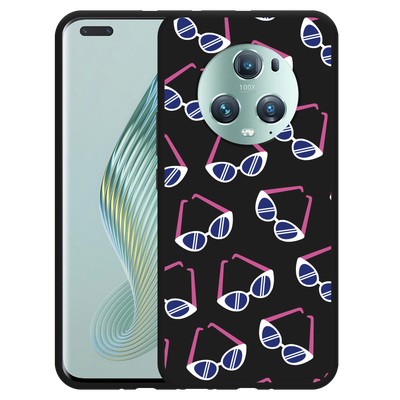 Cazy Hoesje Zwart geschikt voor Honor Magic5 Pro Retro Zonnebrillen I