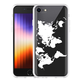 Hoesje geschikt voor iPhone SE 2022 - World Map