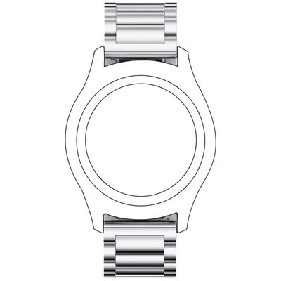 Cazy Huawei Watch 3 Classic 46mm Metalen Bandje - Zilver