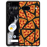 Hoesje Zwart geschikt voor Google Pixel 7 - Pizza Party